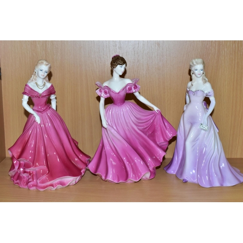 403 - FIVE COALPORT LADIES OF FASHION FIGURINES, comprising 'Belinda', 'Vicky', 'Julie', 'Alison', 'Louisa... 