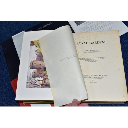 411 - THREE EARLY 20TH CENTURY BOOKS, comprising a 1912 edition of Royal Gardens by Cyril Ward, together w... 