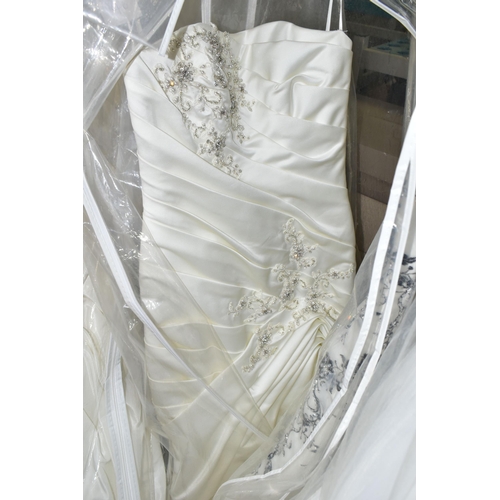 278 - FIFTEEN WEDDING DRESSES, retail stock clearance (some may have marks or very light damage) varying i... 