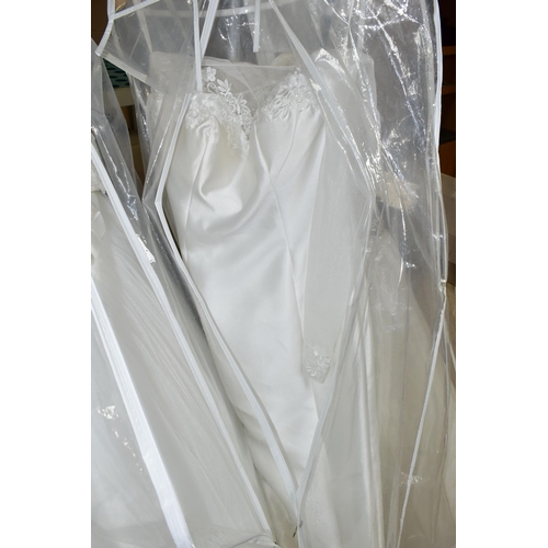 278 - FIFTEEN WEDDING DRESSES, retail stock clearance (some may have marks or very light damage) varying i... 