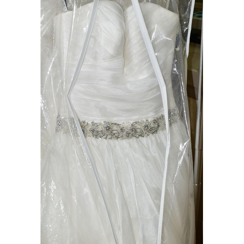 278 - FIFTEEN WEDDING DRESSES, retail stock clearance (some may have marks or very light damage) varying i... 