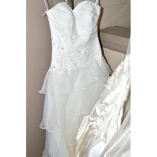 278 - FIFTEEN WEDDING DRESSES, retail stock clearance (some may have marks or very light damage) varying i... 