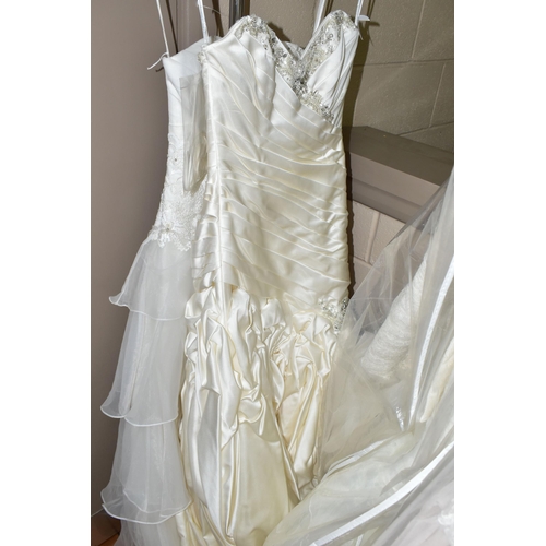 278 - FIFTEEN WEDDING DRESSES, retail stock clearance (some may have marks or very light damage) varying i... 