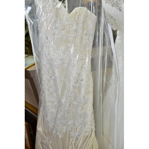 280 - TWENTY WEDDING DRESSES, retail stock clearance (may have marks and minor damage) varying in styles a... 