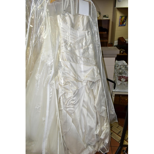 280 - TWENTY WEDDING DRESSES, retail stock clearance (may have marks and minor damage) varying in styles a... 