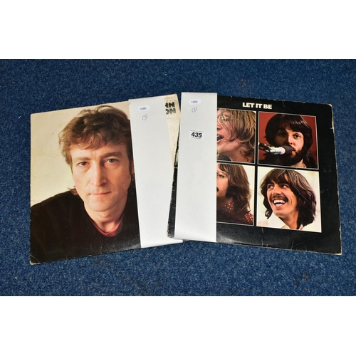 435 - JOHN LENNON, a Capitol Records import of the album Let it Be with John's handwriting on the cover 'H... 