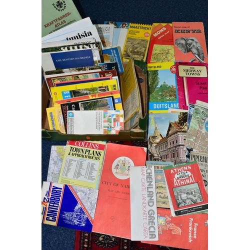 451 - MAPS, GUIDES, POSTERS & CALENDARS three boxes and loose containing over 150 Maps, and Guides from th... 