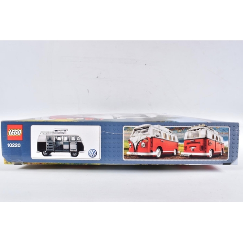 54 - A BOXED LEGO CREATOR EXPERT VOLKSWAGON T1 CAMPER VAN, model no. 10220, 1332 pieces, looks to have be... 