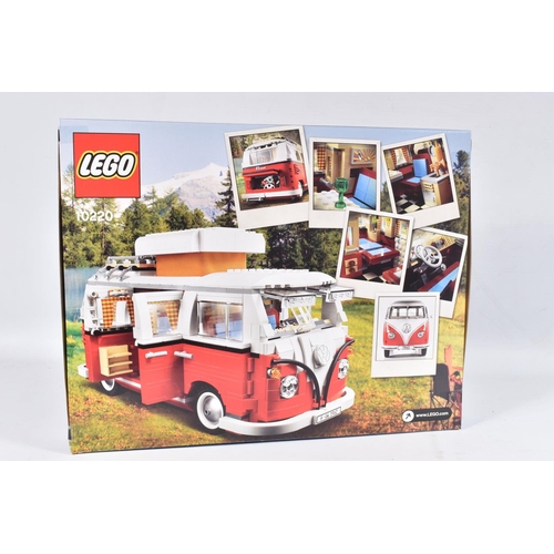 54 - A BOXED LEGO CREATOR EXPERT VOLKSWAGON T1 CAMPER VAN, model no. 10220, 1332 pieces, looks to have be... 