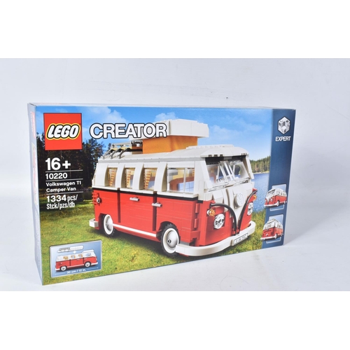 63 - A FACTORY SEALED LEGO CREATOR EXPERT VOLKSWAGON T1 CAMPER VAN, model no. 10220, 1334 pieces, never o... 