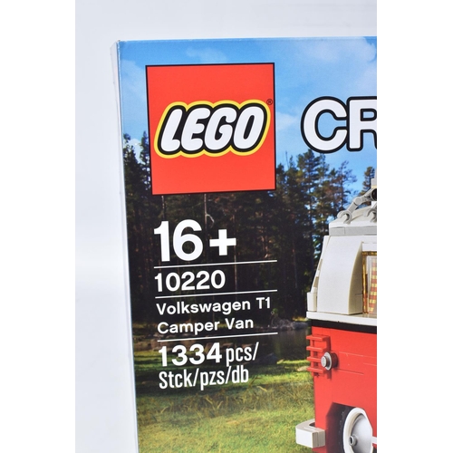 63 - A FACTORY SEALED LEGO CREATOR EXPERT VOLKSWAGON T1 CAMPER VAN, model no. 10220, 1334 pieces, never o... 