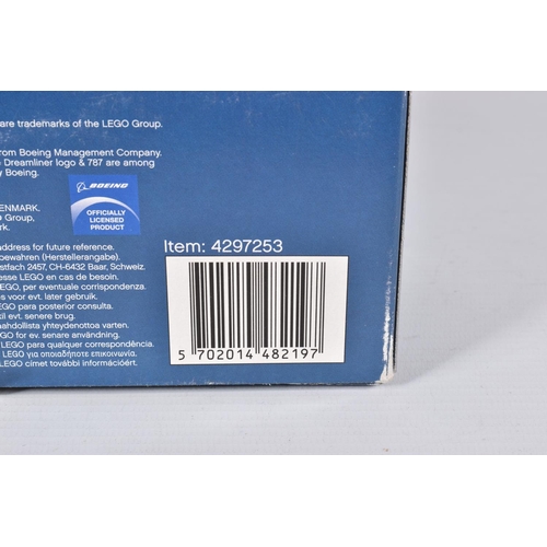 68 - A BOXED LEGO CREATOR EXPERT BOEING 787 DREAMLINER, model no. 10177, the seals to the base of the box... 