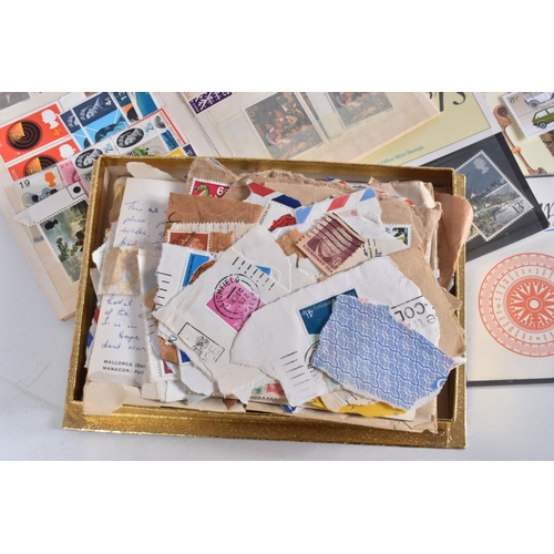 1 - WORLDWIDE COLLECTION OF STAMPS IN A BOX, we note some kiloware, packets of stamps, covers, odds of G... 