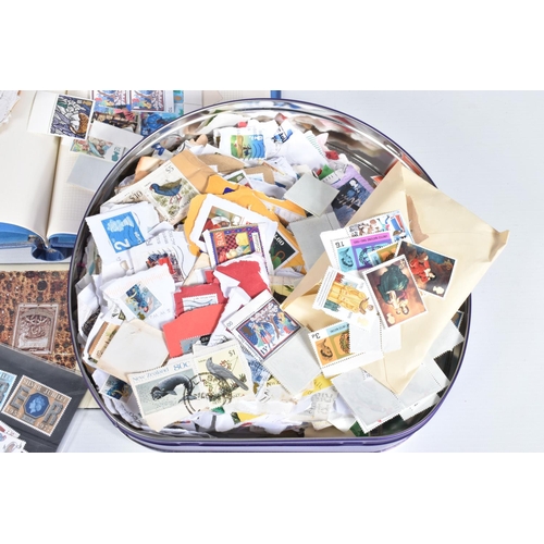 1 - WORLDWIDE COLLECTION OF STAMPS IN A BOX, we note some kiloware, packets of stamps, covers, odds of G... 