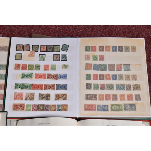 26 - COLLECTION OF GB STAMPS, WINDSOR ALBUMS AND SEVEN STOCKBOOKS, early contents are sparse but we do no... 