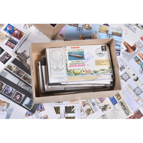 28 - MOSTLY GB FDCS IN FIVE SHOE BOXES, dating from the 1960s to 2000s some are signed and there are many... 