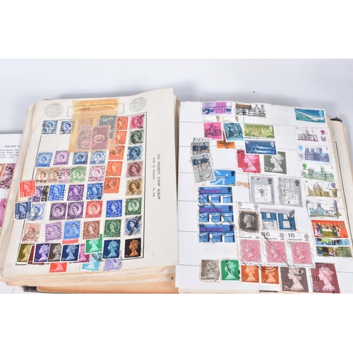 3 - BOX OF STAMPS INCCLUDING WELL FILLED ALBUM OF WORLDWIDE 1930s TO 1950s COLLECTION