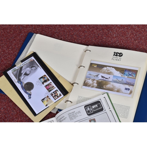 45 - COLLECTION OF STAMPS IN SIX ALBUMS including a range of FDCs, a few GB Presentation packs with usefu... 