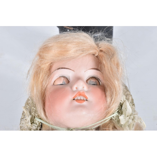 74 - AN ARMAND MARSEILLE BISQUE HEAD DOLL, c.1909, nape of neck marked '370 A.M-2/0-DEP Armand Marseille'... 