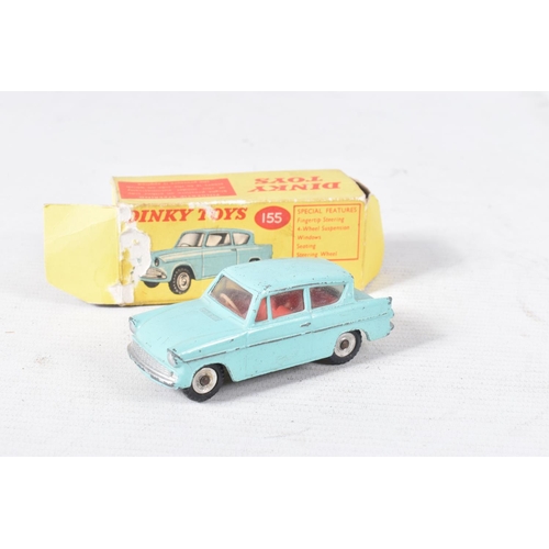 89 - A SMALL QUANTITY OF ASSORTED TOYS, to include boxed Dinky Toys Ford Anglia, No.155, turquoise with r... 