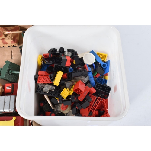 111 - A QUANTITY OF UNBOXED AND ASSORTED PLAYWORN DIECAST VEHICLES, to include Corgi Toys Hillman Hunter R... 