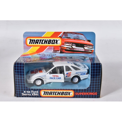 124 - A QUANTITY OF BOXED MATCHBOX SUPERKINGS FORD SIERRA CAR MODELS, No.K-100 (XR4i) and K-162 (RS 500 Co... 