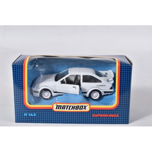 124 - A QUANTITY OF BOXED MATCHBOX SUPERKINGS FORD SIERRA CAR MODELS, No.K-100 (XR4i) and K-162 (RS 500 Co... 