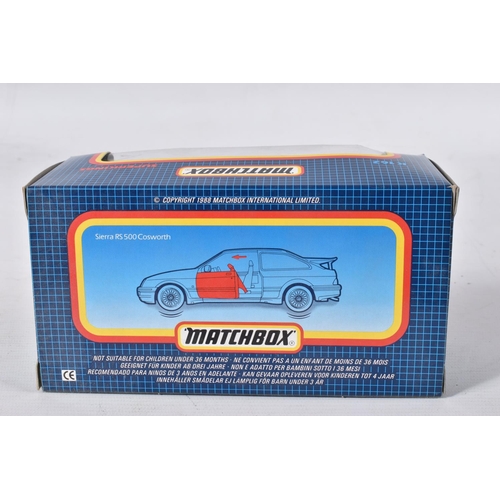 124 - A QUANTITY OF BOXED MATCHBOX SUPERKINGS FORD SIERRA CAR MODELS, No.K-100 (XR4i) and K-162 (RS 500 Co... 