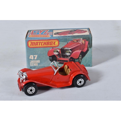 127 - A QUANTITY OF BOXED MATCHBOX SUPERFAST 1-75 SERIES DIECAST VEHICLES, to include a number of Ford car... 