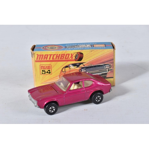 127 - A QUANTITY OF BOXED MATCHBOX SUPERFAST 1-75 SERIES DIECAST VEHICLES, to include a number of Ford car... 