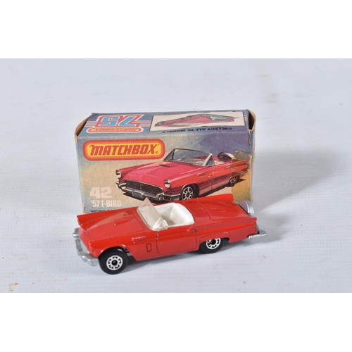 127 - A QUANTITY OF BOXED MATCHBOX SUPERFAST 1-75 SERIES DIECAST VEHICLES, to include a number of Ford car... 