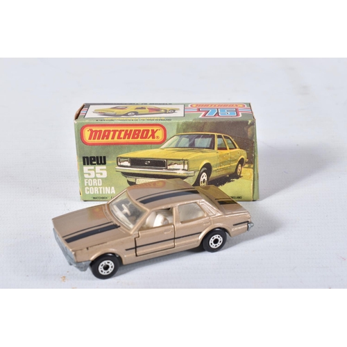 127 - A QUANTITY OF BOXED MATCHBOX SUPERFAST 1-75 SERIES DIECAST VEHICLES, to include a number of Ford car... 