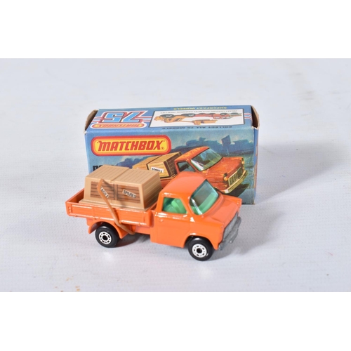 127 - A QUANTITY OF BOXED MATCHBOX SUPERFAST 1-75 SERIES DIECAST VEHICLES, to include a number of Ford car... 