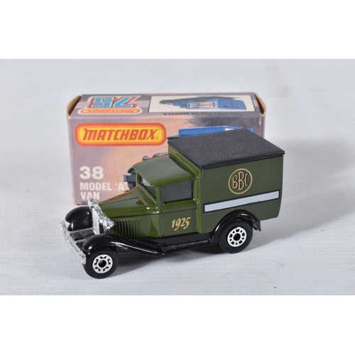 127 - A QUANTITY OF BOXED MATCHBOX SUPERFAST 1-75 SERIES DIECAST VEHICLES, to include a number of Ford car... 