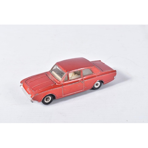 138 - A BOXED DINKY TOYS FUN A'HOY GIFT SET, No.125, Ford Consul, No.130 in metallic wine red, with some p... 