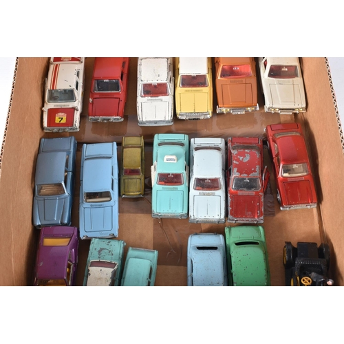 142 - A QUANTITY OF UNBOXED AND ASSORTED PLAYWORN DINKY TOYS FORD CARS, to include Gabriel's Model T (from... 