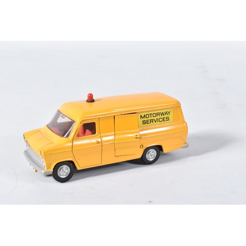 145 - THREE DINKY TOYS FORD TRANSIT VANS, boxed Fire Appliance, No.271, type 2 casting, complete with arie... 