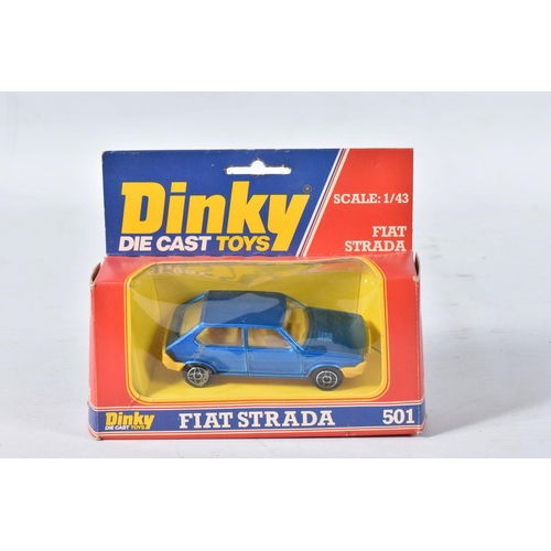 146 - FIVE BOXED LATER ISSUE DINKY TOYS CARS, Volvo 265DL Estate, No.122 (Italian made model), Austin Prin... 