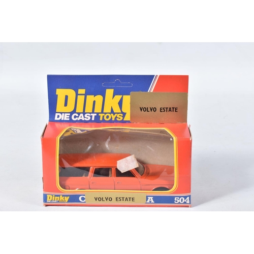 146 - FIVE BOXED LATER ISSUE DINKY TOYS CARS, Volvo 265DL Estate, No.122 (Italian made model), Austin Prin... 