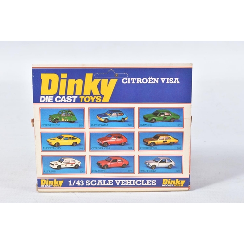 146 - FIVE BOXED LATER ISSUE DINKY TOYS CARS, Volvo 265DL Estate, No.122 (Italian made model), Austin Prin... 