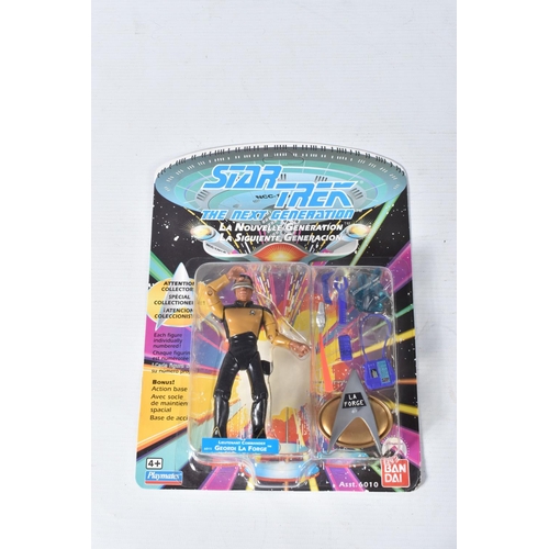 148 - A COMPLETE SET OF BANDAI STAR TREK THE NEXT GENERATION ACTION FIGURES, from 1993, all 10 figures sti... 