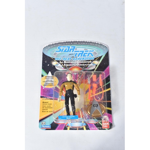 148 - A COMPLETE SET OF BANDAI STAR TREK THE NEXT GENERATION ACTION FIGURES, from 1993, all 10 figures sti... 