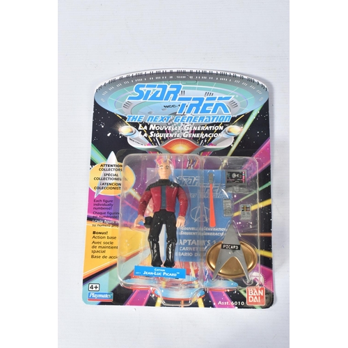 148 - A COMPLETE SET OF BANDAI STAR TREK THE NEXT GENERATION ACTION FIGURES, from 1993, all 10 figures sti... 