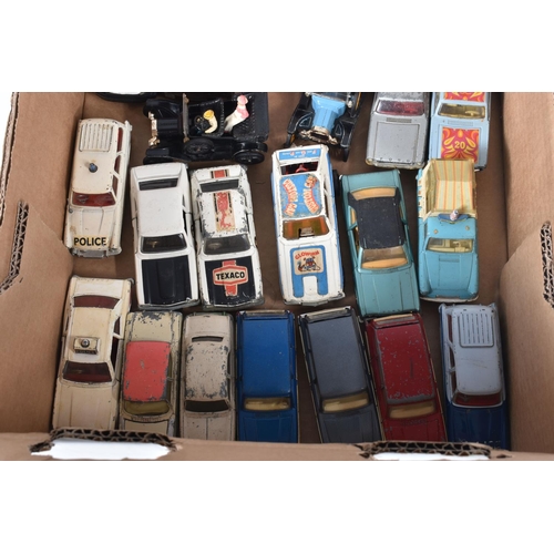 153 - A QUANTITY OF UNBOXED AND ASSORTED PLAYWORN CORGI TOYS FORD CAR AND VAN MODELS, to include Consul, N... 