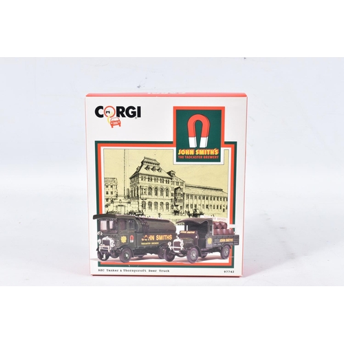 156 - A QUANTITY OF BOXED CORGI CLASSICS BREWERY RELATED SETS AND MODELS, to include Foden FG Flatbed Scot... 