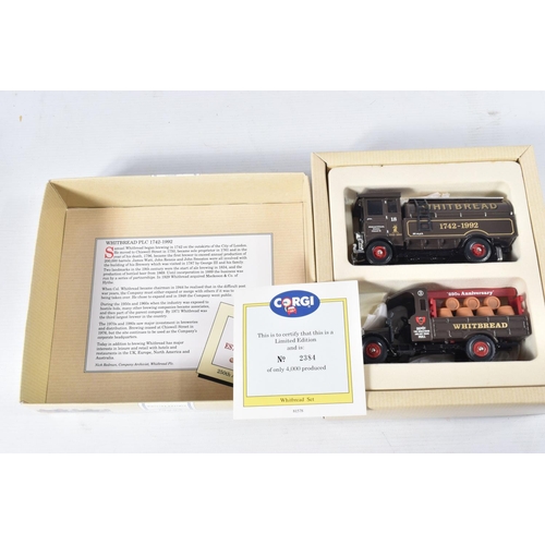 156 - A QUANTITY OF BOXED CORGI CLASSICS BREWERY RELATED SETS AND MODELS, to include Foden FG Flatbed Scot... 