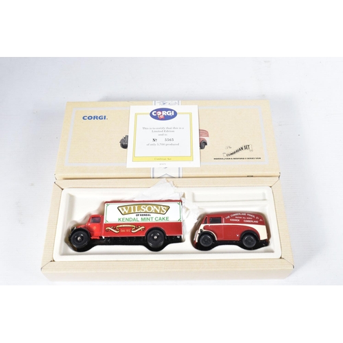 161 - A QUANTITY OF BOXED CORGI CLASSICS MODELS AND GIFT SETS, to include assorted Bedford O Series Pantec... 