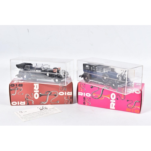 167 - A QUANTITY OF BOXED DIECAST MODELS OF VINTAGE CARS, to include examples by Brumm, Elicor, Rio, Vites... 