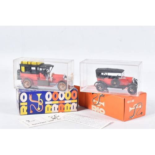 167 - A QUANTITY OF BOXED DIECAST MODELS OF VINTAGE CARS, to include examples by Brumm, Elicor, Rio, Vites... 