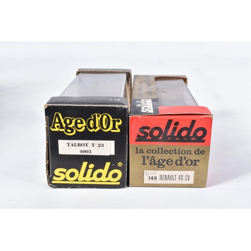 169 - A QUANTITY OF BOXED SOLIDO AGE D'OR DIECAST MODELS, all appear complete and in good condition, look ... 